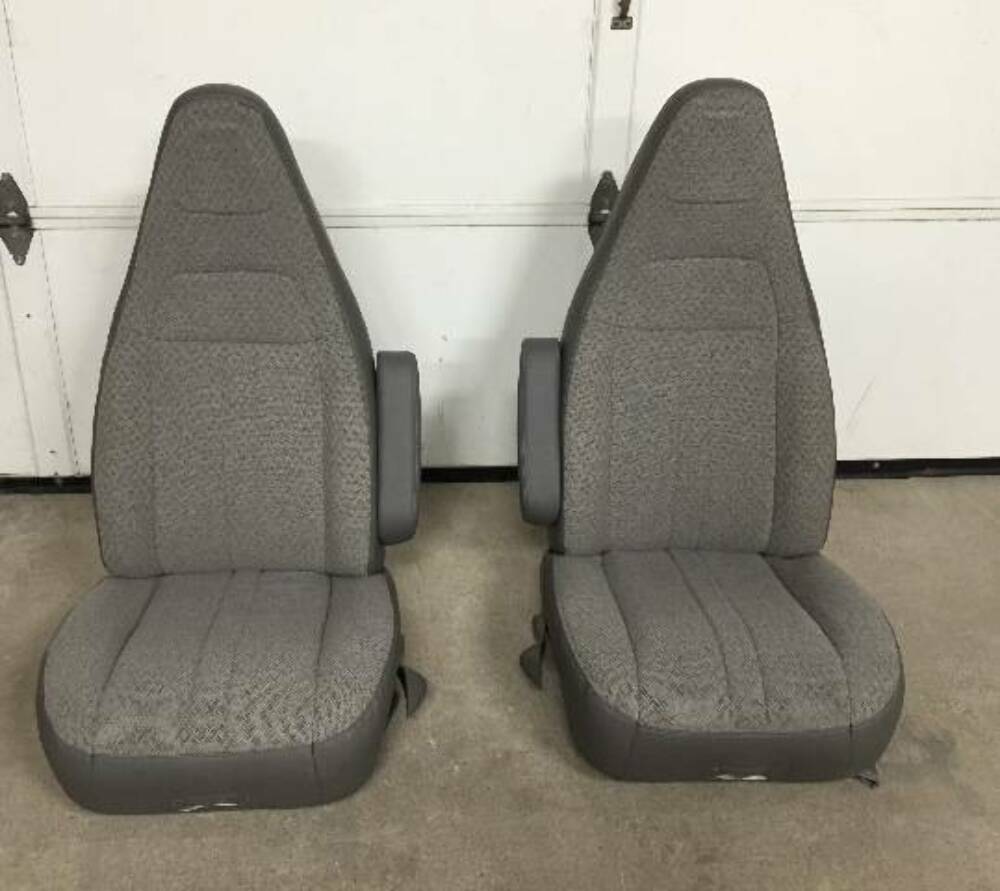97-21 Chevy Express/GMC Savana Van Pair LH&RH Gray Cloth Power Bucket Seat