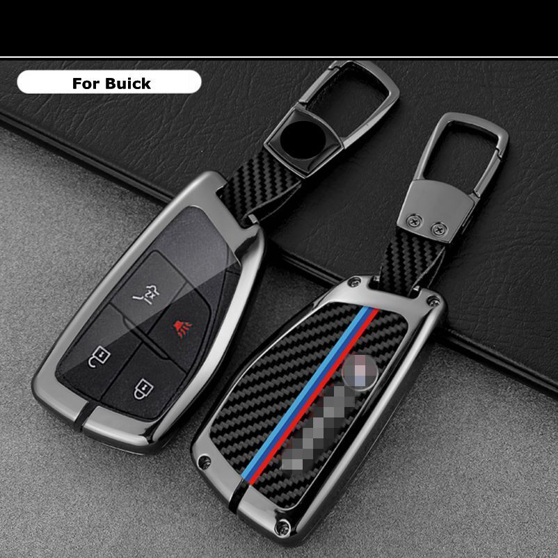 Zinc Alloy Car Remote Key Fob Case Cover Bag Keychain For Buick Envision Avenir