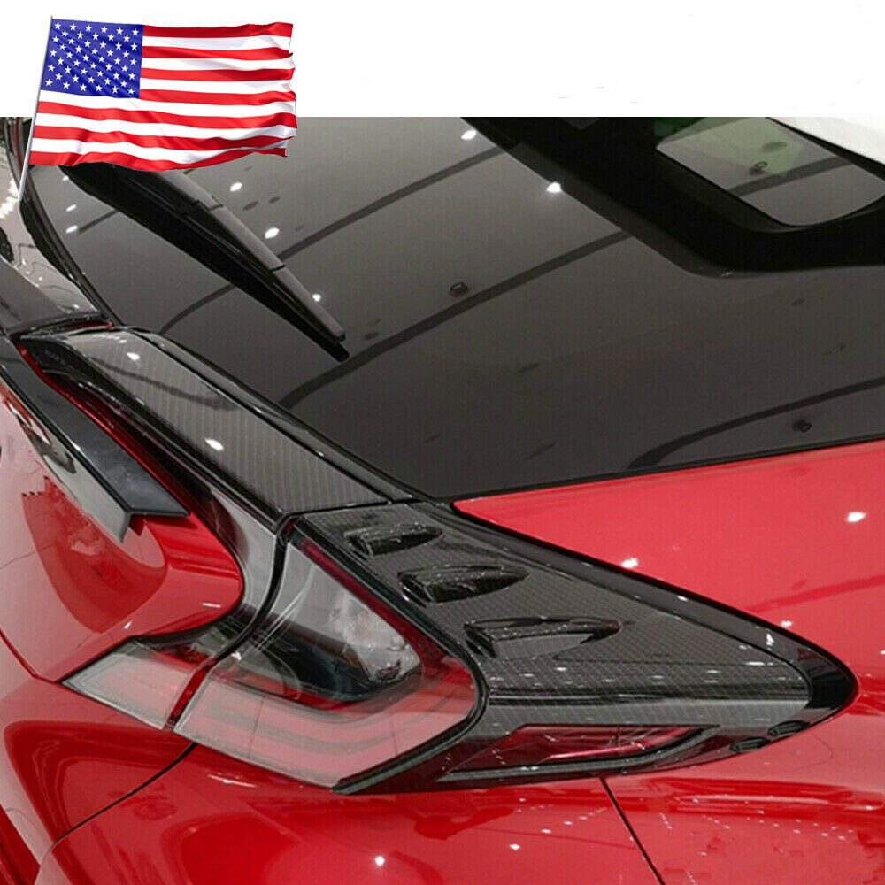 Fits Toyota C-HR CHR 2016-2021 Carbon Fiber Rear Tail Light Lamp Cover Trim