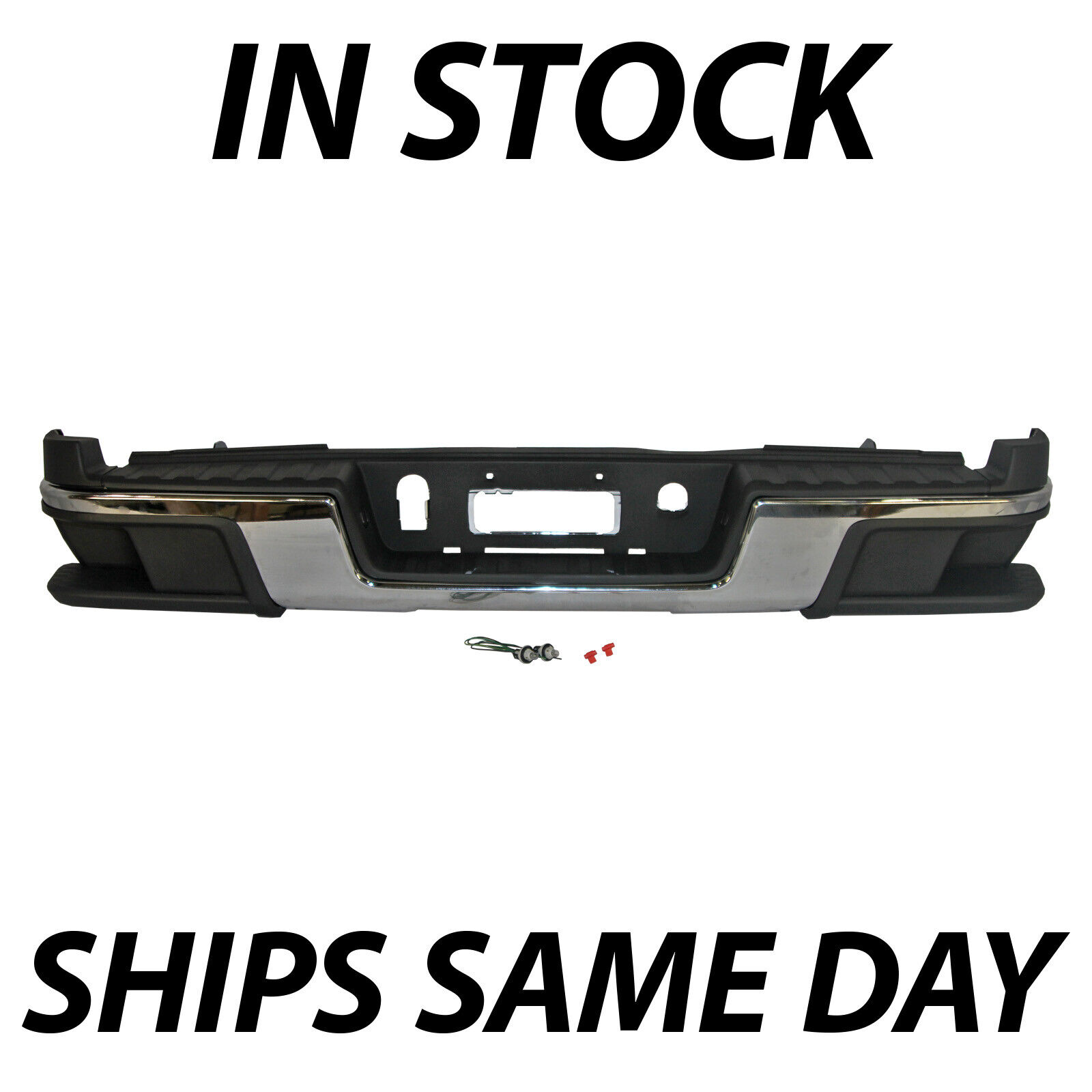NEW Chrome Steel Rear Bumper Assembly for 2015-2022 Chevy Colorado GMC Canyon
