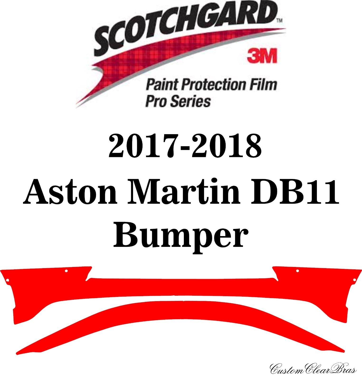 3M Scotchgard Paint Protection Film Pro Series Clear 2017 2018 Aston Martin DB11