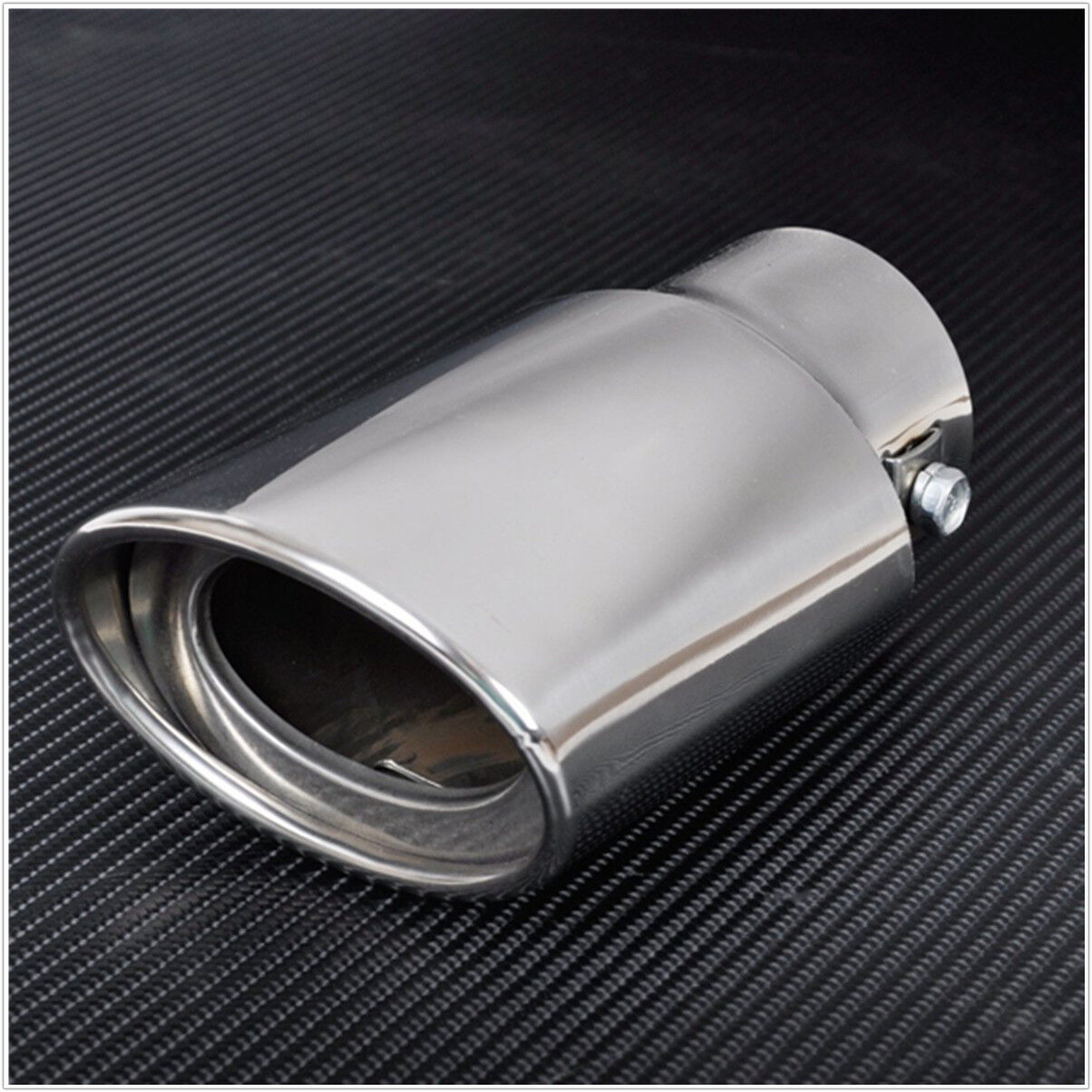 Universal Chrome Stainless Steel Car Rear Round Exhaust Pipe Tail Muffler Tip
