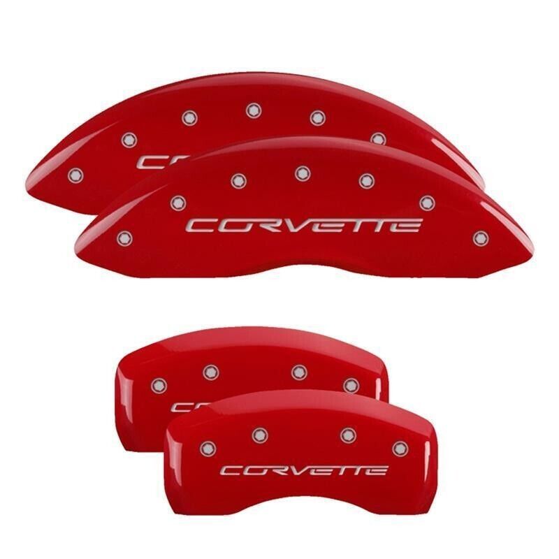 MGP Caliper Covers 13008SCV6RD Red Brake Covers for 05-13 Chevrolet Corvette C6