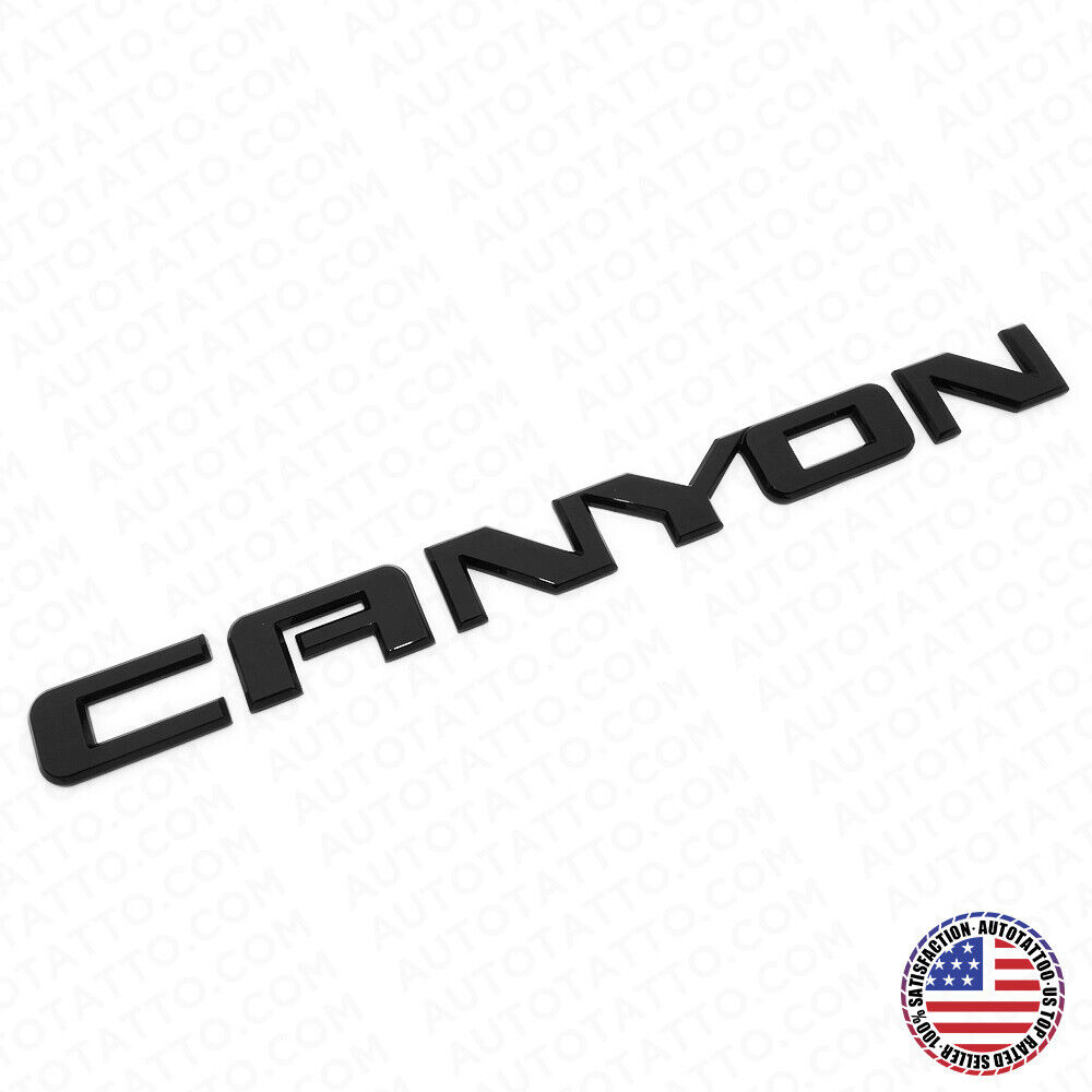 GMC Canyon Front Door or Rear Liftgate Badge Logo Emblem Decorate Gloss Black