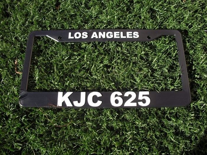 Los Angeles Police Dept Calif KJC 625 License Plate Frame 99 11 CHP LAPD