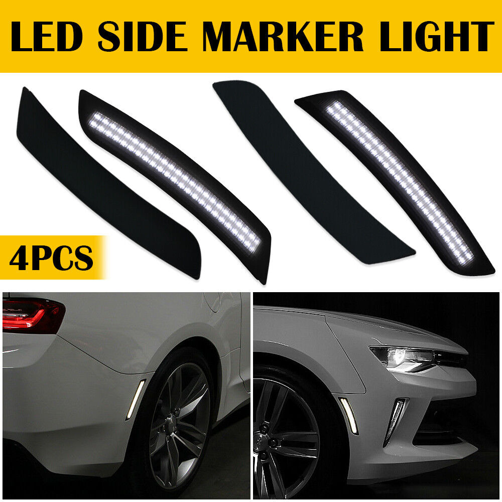 LED Side Marker Lights Front&Rear Lamp for Chevy Camaro LS LT SS ZL1 2016-2022