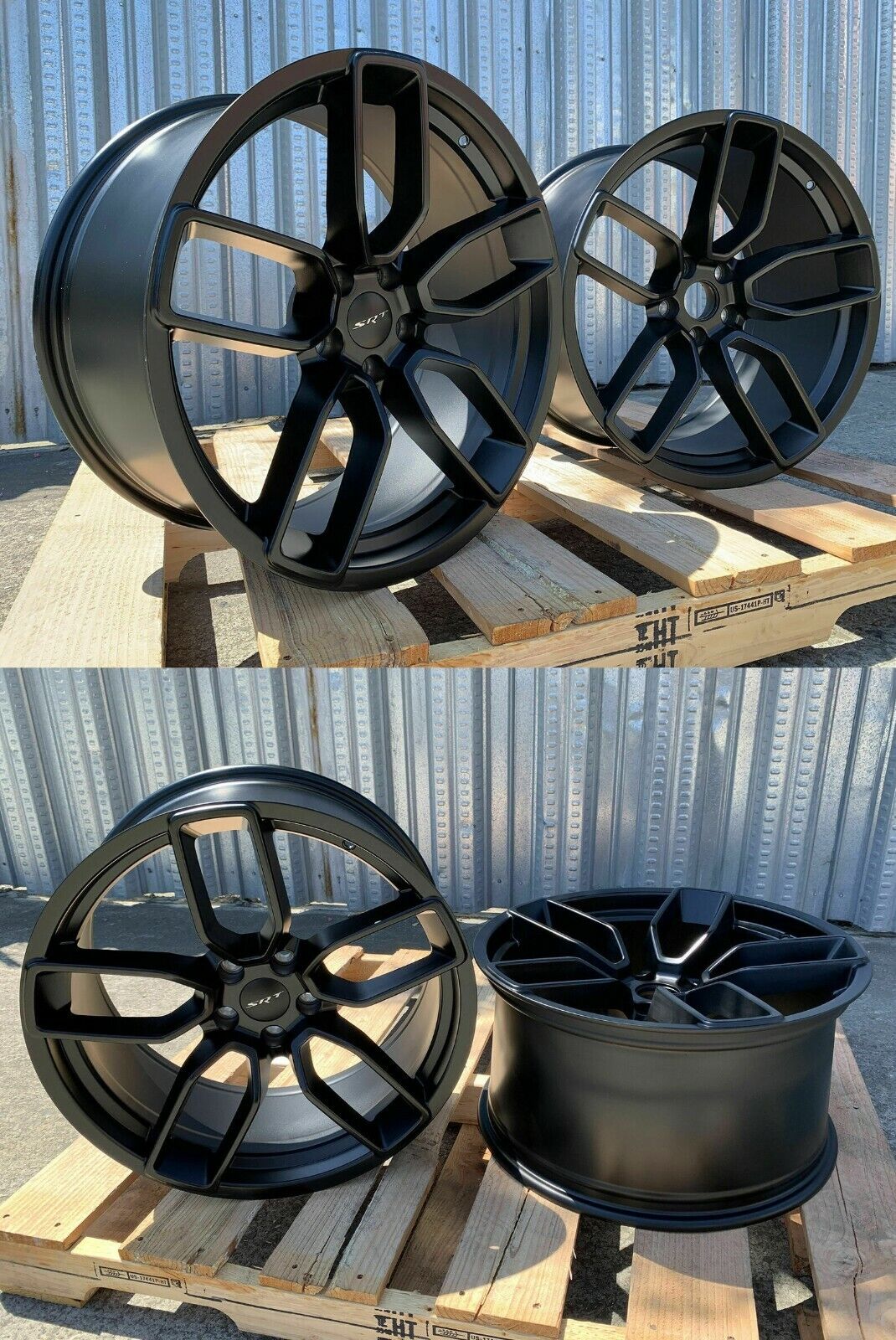 20 Inch Matte Black Wheels 20x9.5 / 20x10.5 Fit Dodge Charger Challenger Set 4
