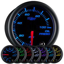 NEW 52mm GlowShift Black 7 Color Electronic Oil Pressure PSI Gauge Meter picture