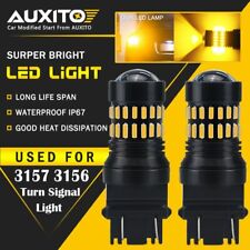 2x AUXITO Yellow Amber 3157 LED DR Turn Signal Parking Light Blinker Corner Bulb picture
