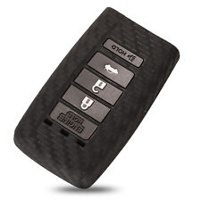 Fit Acura MDX RDX NSX 5 Button Carbon Fiber Key Fob Silicone Case Cover picture
