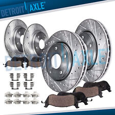 Front & Rear DRILLED Rotors + Brake Pads for Hyundai Elantra Veloster Kia Forte picture