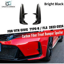 2pcs Carbon Fiber Front Bumper Side Covers Bumper Spoiler for Civic Type R FL5 picture