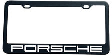 Porsche Brand Script Matte Black License Plate Frame - Color Selection picture