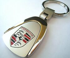 PORSCHE  KEY CHAIN RING FOB MACAN CAYENNE TAYCAN 911 BOXSTER CHROME picture