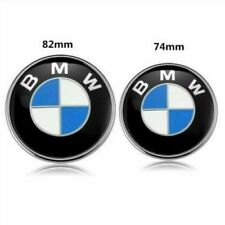 2 PCS BMW Front Hood 82MM & Rear Trunk 74MM Emblem 51148132375 Logo Badge  picture
