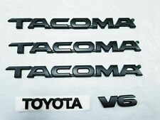 5 pcs Toyota Tacoma Tag MATTE Black Door Fender Emblem Decal Badge Nameplate picture