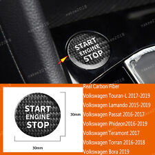 Real Carbon Engine Start Stop Button Trim For Volkswagen Passat16-17Phideon Bora picture
