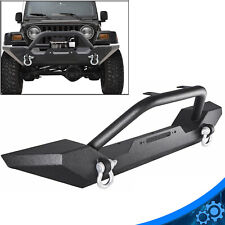 Front Bumper For Jeep Wrangler 87-06 TJ YJ W/ Winch Plate D-Rings Rock Crawler picture