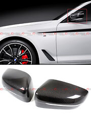 FOR 2017-2023 BMW G30 530i 540i 5 SERIES CARBON FIBER DIRECT ADD-ON MIRROR COVER picture