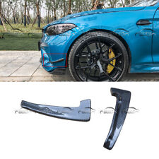 For 16-20 BMW F87 M2 Coupe 3D Carbon Fiber Front Bumper Canards Splitters Fins picture