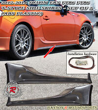 Fits 12-21 Toyota 86 Scion FR-S FRS Subaru BRZ FT86 T Style Side Skirts (ABS) picture
