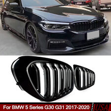 Gloss Black Fit BMW 5 Series G30 G31 530i 540i 2017-2020 Front Kidney Grille picture