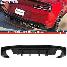 For 2016-2024 Chevy Camaro SS LT LS Gloss Black Rear Bumper Lip Diffuser Spoiler picture