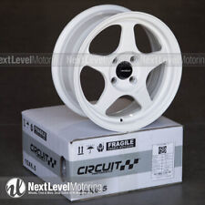Circuit Performance CP22 15x6.5 4-100 +35 Gloss White Wheels Rims Spoon Style picture