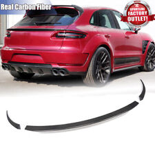 Fit For Porsche Macan SUV 2014-2021 Carbon Fiber Rear Middle Trunk Spoiler Wing picture