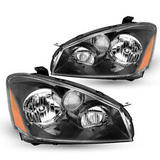 For 2005-2006 Nissan Altima Sedan 4Dr Black Headlights Amber Corner Lamps Pair picture