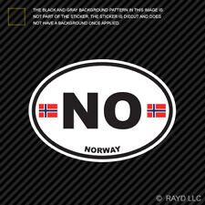 Norway Oval Sticker Die Cut Decal Norwegian Country Code euro NO v1 picture