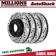 Front & Rear Drilled Slotted Brake Rotors Set of 4 for Chevy Silverado 1500 5.3L picture