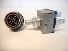 ROTARY A/C 3 SPEED BLOWER SWITCH UNIVERSAL TYPE W/ 'FAN' KNOB INDAK,MADE IN USA picture