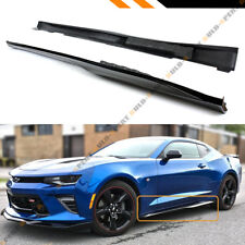For 2016-2022 Chevy Camaro LT SS RS Gloss Black ZL1 Style Side Skirt Extension picture