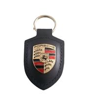 Black Porsche Emblem Crest Keychain picture