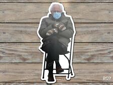  Bernie Inauguration Sticker - Funny Bernie Sanders Wearing Mittens Meme Decal picture