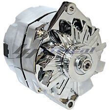 CHROME HIGH OUTPUT ALTERNATOR FOR OLDS OLDSMOBILE DELTA CUTLASS 3 WIRE 200 AMP picture