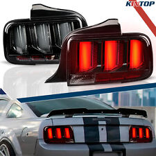 For 05-09 Ford Mustang Black LED Tube Sequential Signal Tail Lights Brake Lamps picture