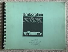 Lamborghini Miura Use and Maintenance manual; Original picture