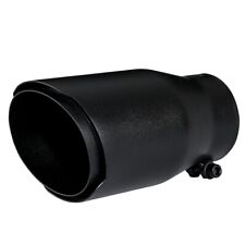 Car exhaust tip 3'' Inlet Black Coated Stainless Steel Muffler Pipe Bolt on picture