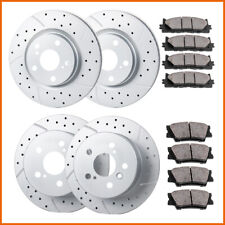 Fit 2012 2013 2014 - 2017 Toyota Camry Front Rear Brakes Rotors and Ceramic Pads picture