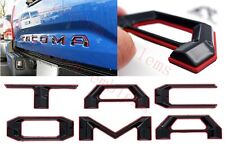 Double Layer Tailgate Insert Letters fits 2016-2021 Toyota Tacoma (Black Red) picture