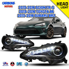 LED Headlamps For 13-16 Scion FR-S Toyota 86 Black/Clear Headlight Projector DRL picture