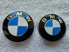 BMW Hood 82mm & Trunk 74mm Replacement 2 Pins Badge Emblem 52148132375 Brand New picture