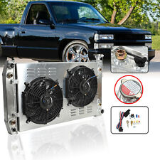622 3Row Radiator+Shroud Fan Kit For 88-99 Chevy Truck GMC C/K C1500 C2500 C3500 picture
