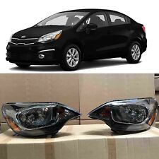 Headlight Replacement Assembly for 2012 2017 Kia Rio Sedan Halogen w/o LED 2pcs picture