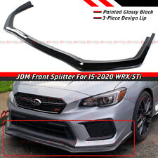 For 2015-2021 Subaru WRX STi CS Style JDM Gloss Black Front Bumper Lip Splitter picture