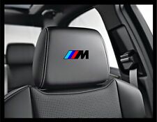 5x BMW M Black Logo Headrest Car Seat Decal Badge Sticker Performance Motorsport picture