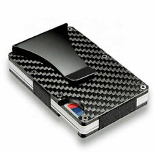 Men Airtag Wallet Case Id Card Holder Air Tag Cover Money Clip RFID Blocking US picture