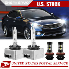 For Kia Cadenza 2014-2016 White Front HID Headlight Low Beam+LED Fog Light Bulbs picture